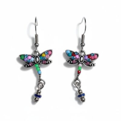Beaded Dragonfly Earrings