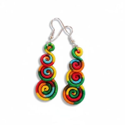 Bright Circular Colour Earrings