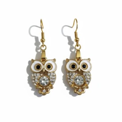 Golden Owl Earrings
