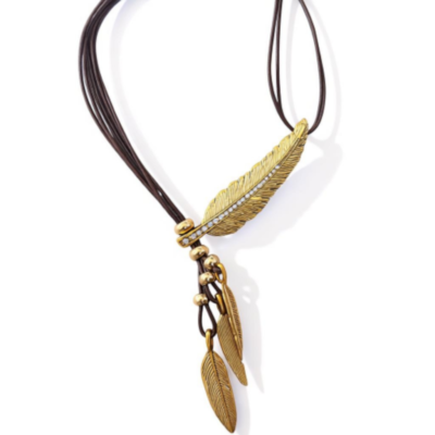 Gold Leaf wrap Necklace