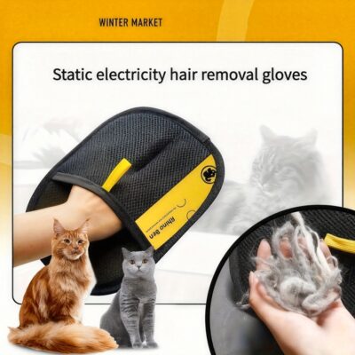 Large Pet Static Hair Removal Gloves (Size: 24.99cm*17.98cm)