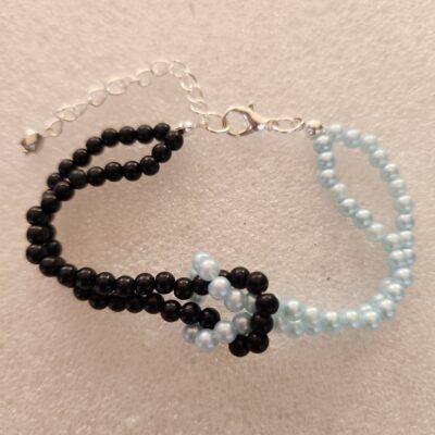 Black and blue Lovers knot Bracelet
