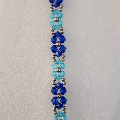 Shades of Blue beaded bracelet