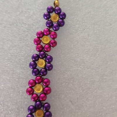 Colourful flower Bead Bracelet