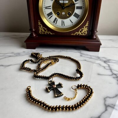 Vintage Cross Necklace & Bracelet set