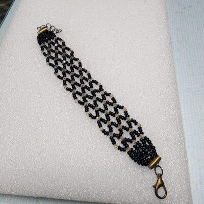 Rustic Black Woven Bracelet