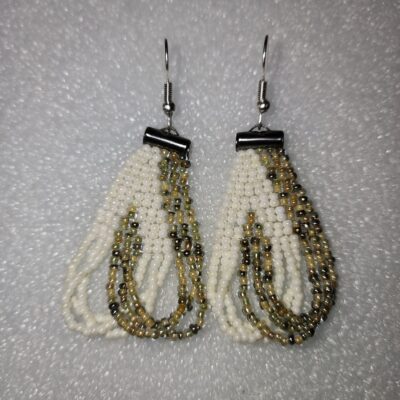 Pale Yellow two tone Earrings