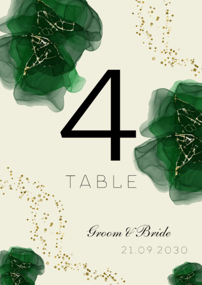 Table Number Plain