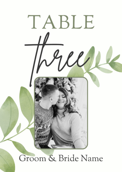 Table Number with Photo