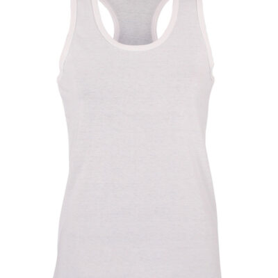 Racer Back 160g Ladies Vest (White)