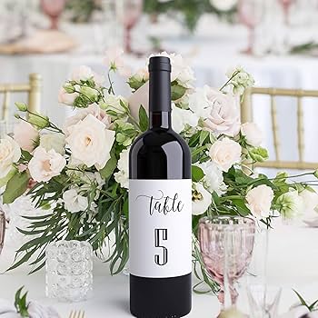 Table Number Labels (Does not include the Wine)