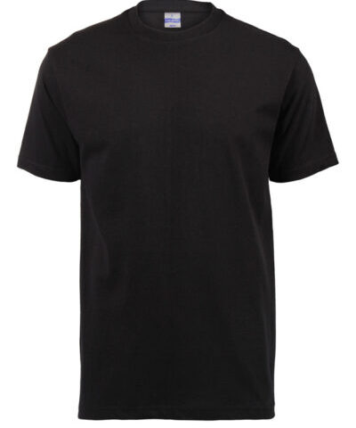 180g Round neck Unisex Adult T-shirts - Black