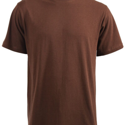 180g Round neck Unisex Adult T-shirts - Chocolate