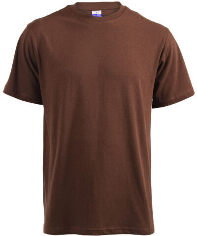 180g Round neck Unisex Adult T-shirts - Chocolate