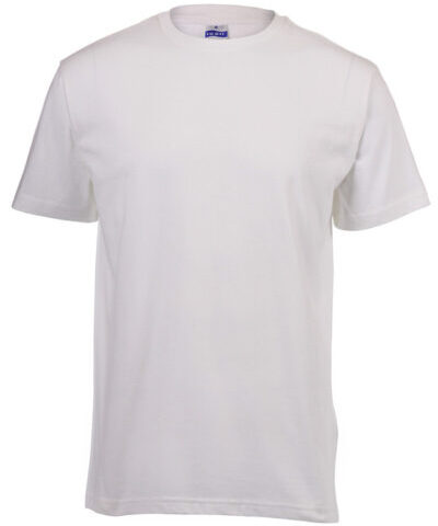 180g Round neck Unisex Adult T-shirts - White