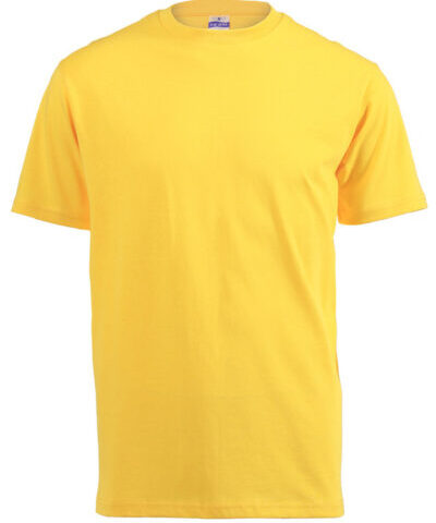 180g Round neck Unisex Adult T-shirts - Yellow