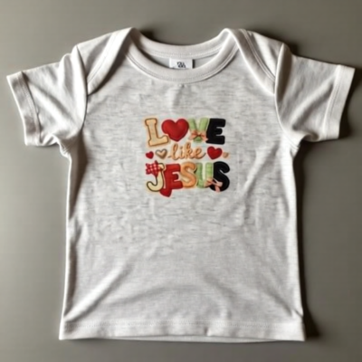 Grey T-Shirt (1-2 Years) - "Love Like Jesus"