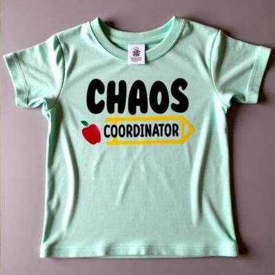 Light Green T-shirt (1-2 years) - "Chaos Coordinator"