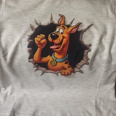 Grey T-shirt (4-5 years) - Scooby Doo Print