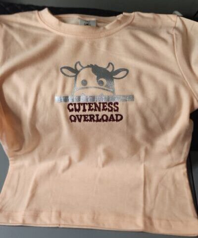 Orange T-shirt (4-5 years) - "Cuteness Overload"