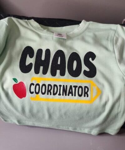 Light Green T-shirt (1-2 years) - "Chaos Coordinator"