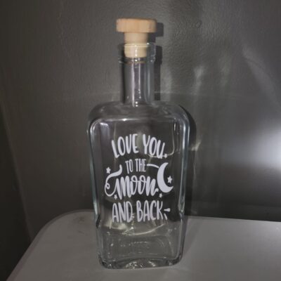 Love you to the Moon and Back Vinyl with Fairy Lights Bottle