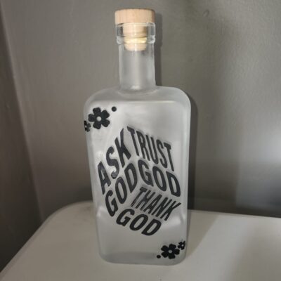 Trust God Bottle with Fairy Lights