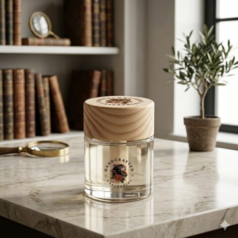Round Wood Top Diffuser Clear 150ml