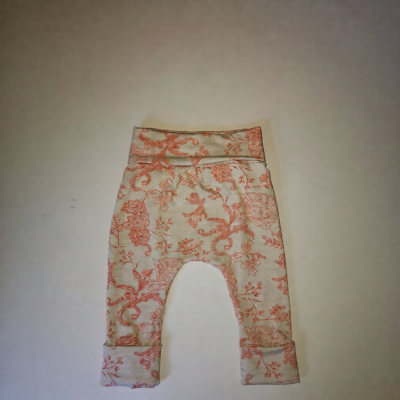 Peach & Beige Paisley Grow with me pants