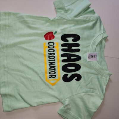 Mint Green "Chaos Coordinator" T-shirt (1-2 Years)