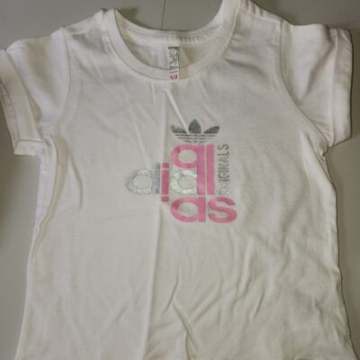 Pink & Silver Adidas T-shirt (1-2 Years)