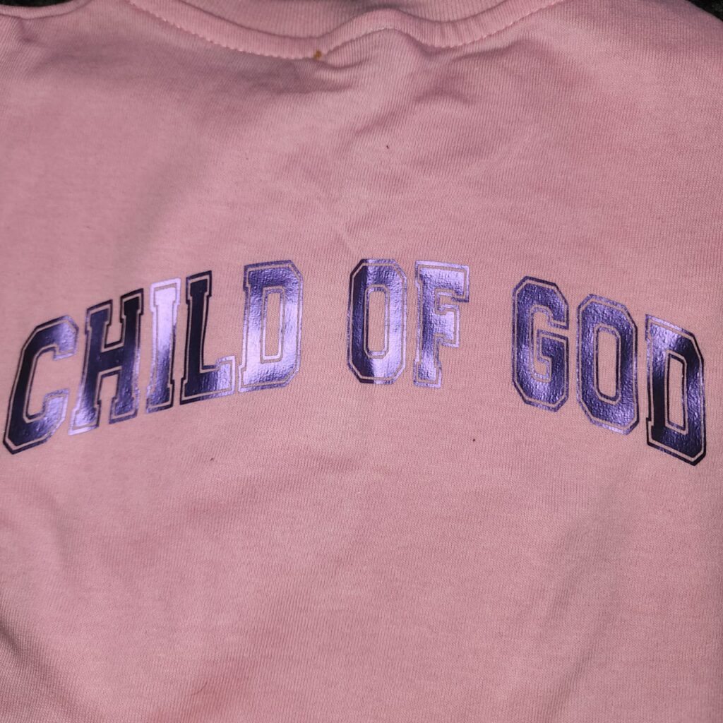 Pink T-shirt with Lilac Print (4-5 Years) - print is on the back