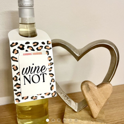 Bottle Tag with envelope for gift card